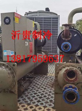 二手国祥螺杆机带热回收量268kw水冷式螺杆式冷水机组冰冻机892kw