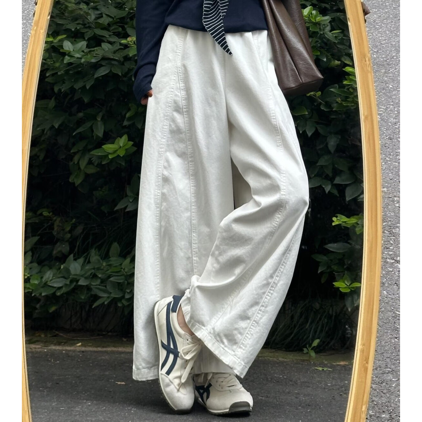 小个子休闲工装阔腿裤女大码春夏2026新款胖mm宽松显瘦九分气球裤