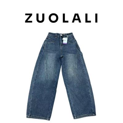 【元旦大促】‘原生架构’重工水洗复古设计-高腰堆堆裤