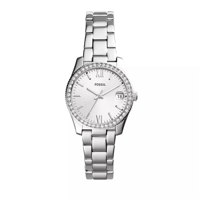 Fossil/化石女士简约机械石英银表轻奢腕表日常佩戴