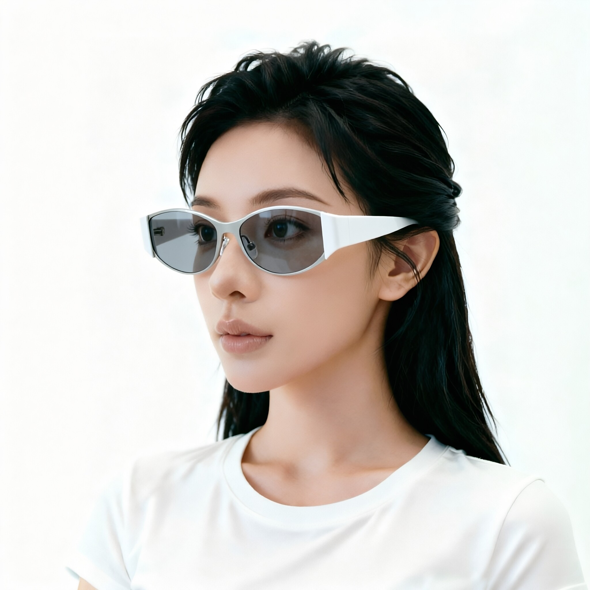 2026新款未来感男女白色太阳眼镜
