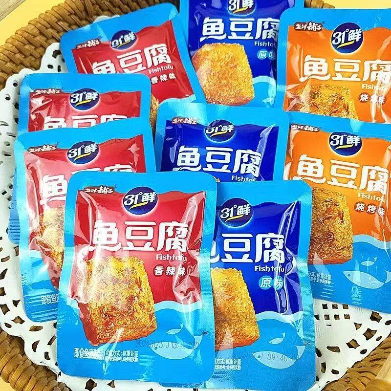 1月盐津铺子深海鱼豆腐豆腐干解馋网红零食吃休闲超市批发同款