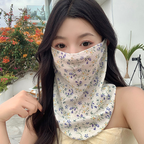 挂耳护颈冰丝开车全脸防晒面罩
