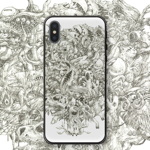 店克苏鲁桌游爱手艺黄衣之王周边适用于苹果iPhone华为玻璃手机壳套 老胡