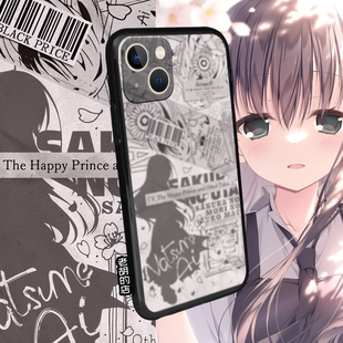 老胡的店樱之诗樱之刻夏目蓝周边小米14pro华为p60苹果15手机壳套