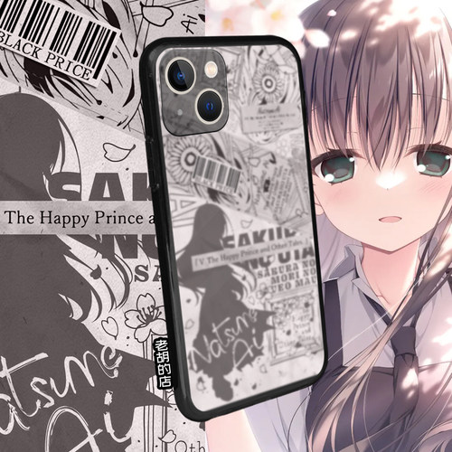 老胡的店樱之诗樱之刻夏目蓝周边小米14pro华为p60苹果15手机壳套