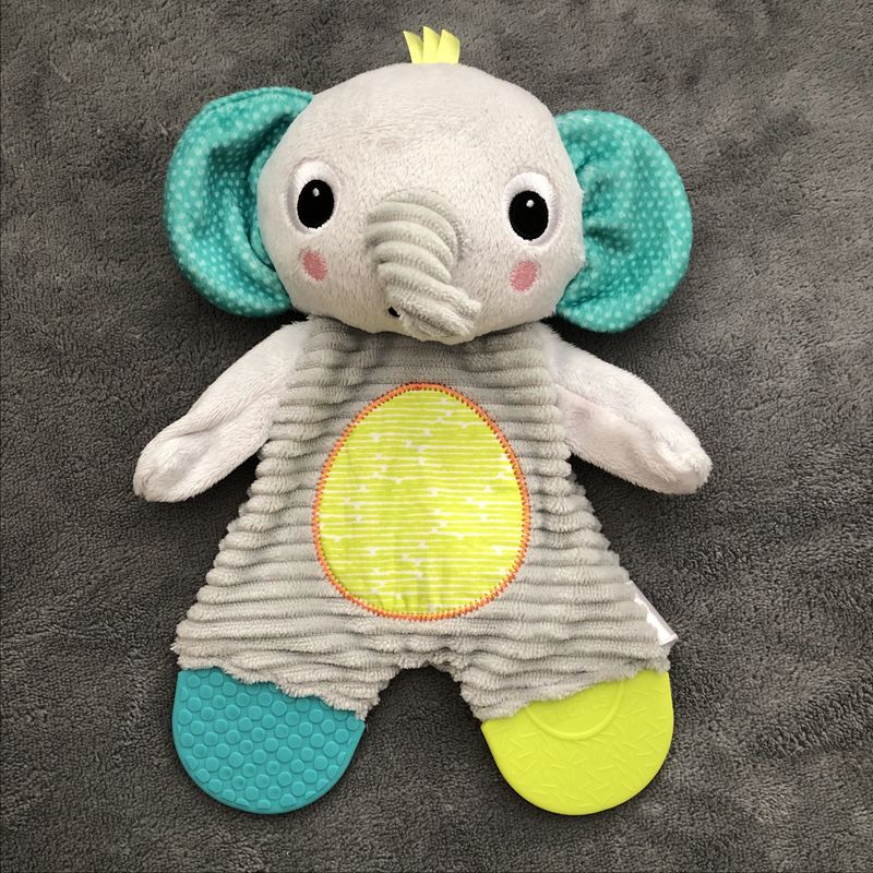 呆萌小象婴儿响纸玩具啃咬安抚巾