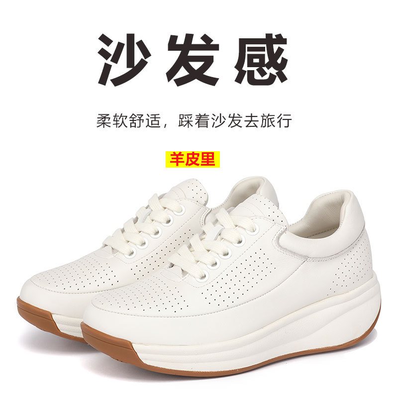 妈妈鞋头层牛皮舒适软底羊皮皮鞋