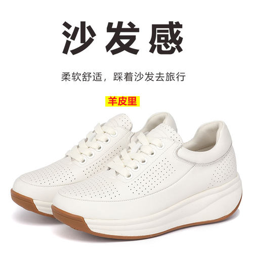 妈妈鞋头层牛皮舒适软底羊皮皮鞋