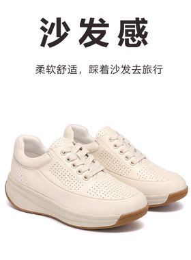 妈妈鞋头层牛皮舒适软底羊皮皮鞋