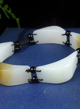 和田玉糖白玉俏糖色油润手串