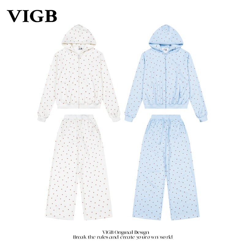 VIGB原创复古连帽卫衣卫裤套装