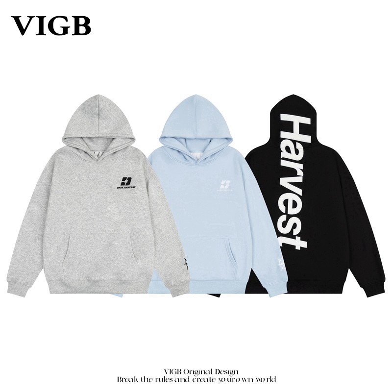 VIGB 原创国潮美式春季情侣宽松连帽字母设计感帽衫外套休闲卫衣,男装,卫衣,淘宝优惠券,粉丝福利购,淘宝优惠卷