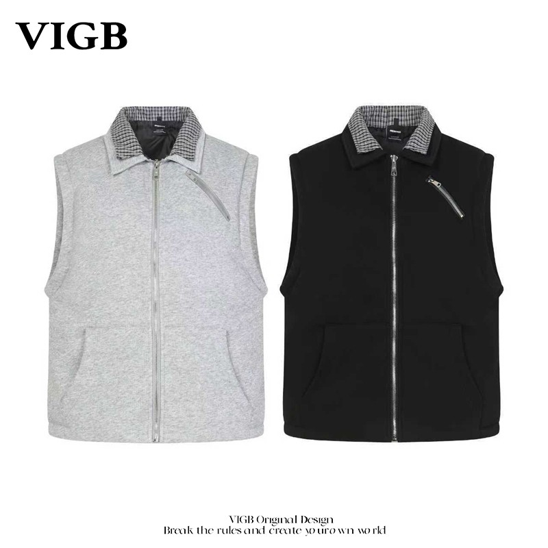 VIGB 原创国潮美式设计感马甲外套休闲小众男女冬季保暖坎肩外套