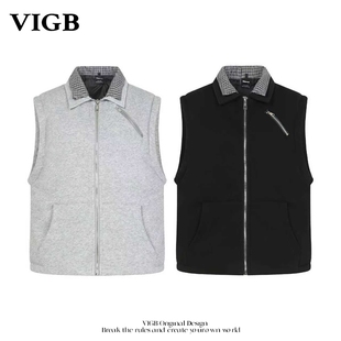 VIGB 原创国潮美式设计感马甲外套休闲小众男女冬季保暖坎肩外套
