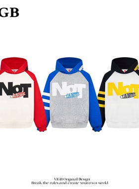 VIGB 原创国潮美式连帽卫衣新款男女设计感重磅爆款外套复古帽衫