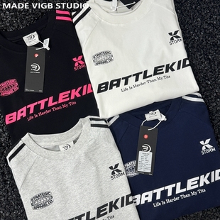 男女情侣纯棉短袖 美潮插肩袖 T恤 原创国潮简约基础百搭经典 VIGB