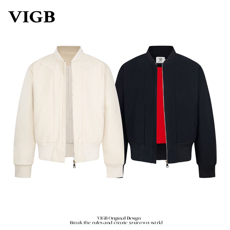 VIGB 原创国潮美式cleanfit解构设计感男女飞行员夹克外套情侣