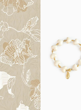 新中式猛犸象牙手串女款爱心牙牙