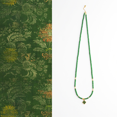 新中式冰种A货阳绿翡翠项链女