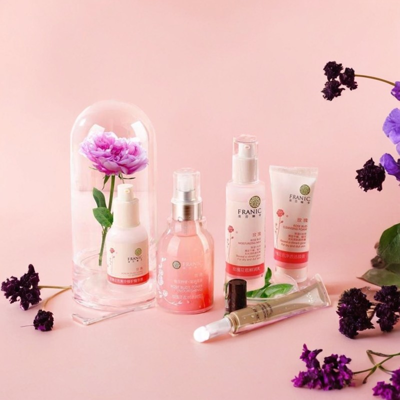 法兰琳卡玫瑰花苞水恒润奢养礼盒水润型护肤套装女补水保湿化妆品