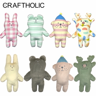 CRAFTHOLIC可爱圣诞节玩偶公仔布娃娃毛绒玩具小兔子小熊狗狗抱枕