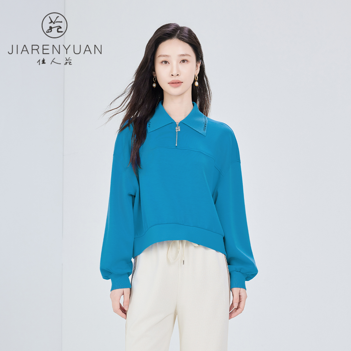 字母提花衛衣佳人苑休閑