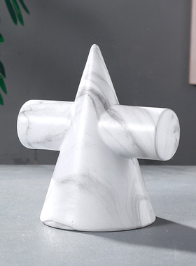 样板间书房软装几何雕塑陈设品