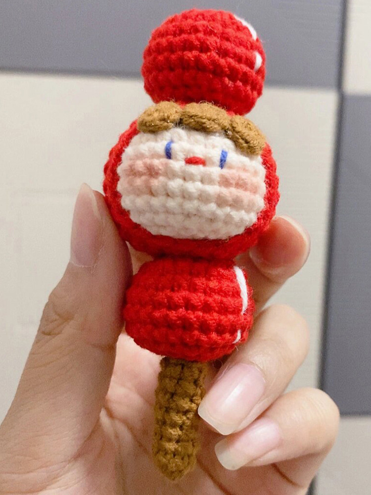 크리 에이 티브 DIY 인형 크로 셰 뜨개질 양모 설탕에 절인 HAWS 만두 뜨개질 재료 패키지 수제 키 체인 펜던트 선물