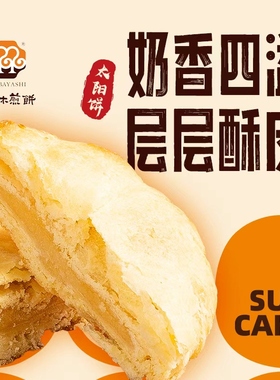 太阳饼小林煎饼台湾美食中式糕点酥脆饼干休闲露营小零食150gX1盒