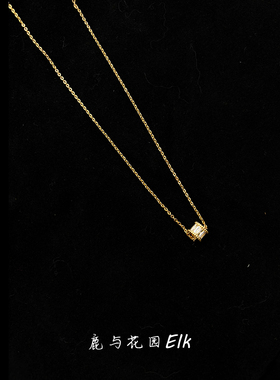 鹿与花园 Vintage 中古饰品古著项链 Slender金色小蛮腰古着配饰