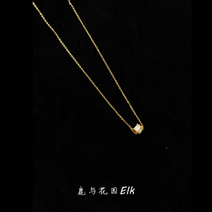 鹿与花园 Vintage 中古饰品古著项链 Slender金色小蛮腰古着配饰