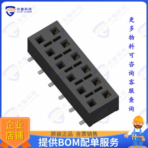 HLE-106-02-F-DV-P-TR 连接器CONN RCPT 12POS 0.1 GOLD SMD