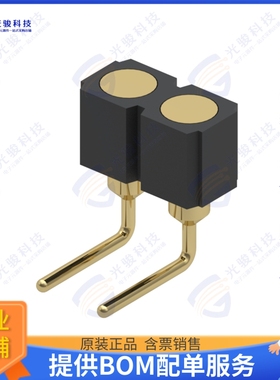 399-10-102-10-008000 连接器CONN SPRING TARGET 2POS R/A PCB