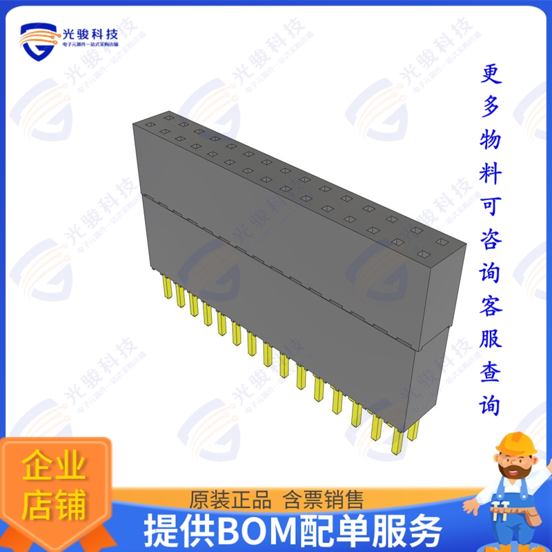 ESQ-115-69-G-D 连接器CONN SOCKET 30POS 0.1 GOLD PCB