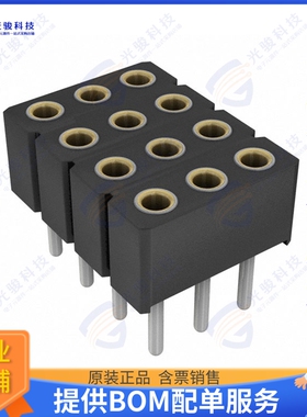 805-87-012-10-012101 连接器CONN SOCKET 12POS 0.1 GOLD PCB