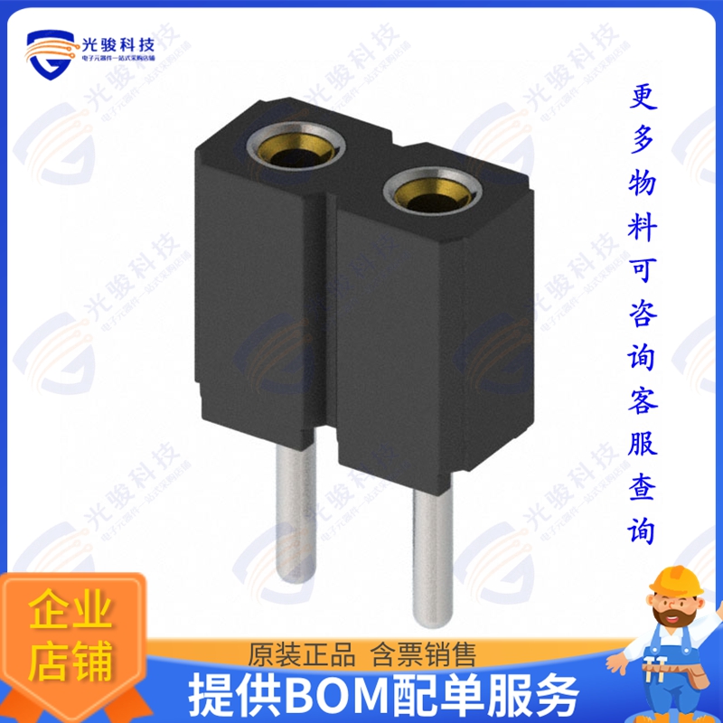 801-43-002-10-012000 连接器CONN RCPT 2POS 0.1 GOLD PCB