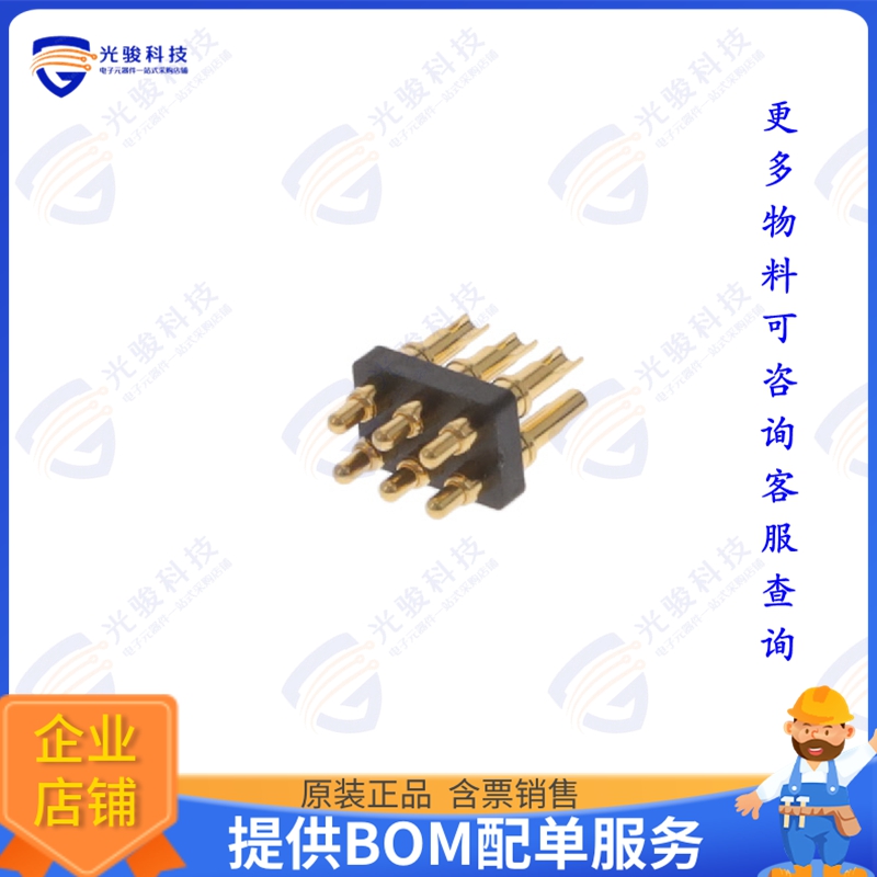 PH2-3B-06-MVS-4360-C1 连接器CONN SPRING PISTON 6POS SLD PCB