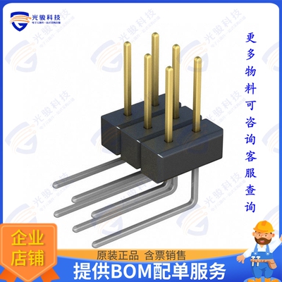 PBC03DBBN 连接器CONN HEADER R/A 6POS 2.54MM