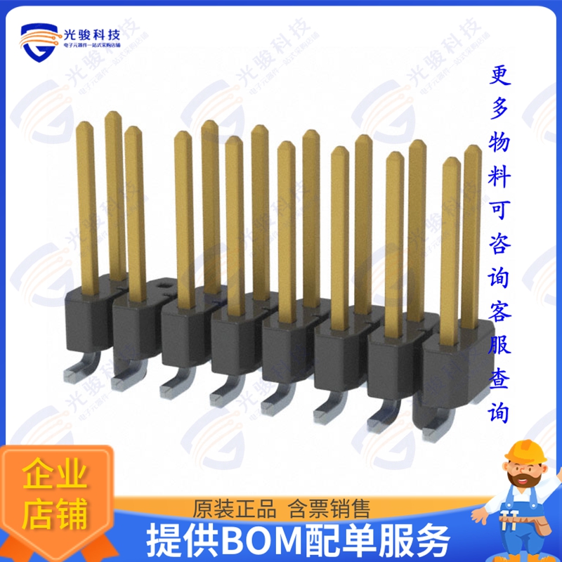 TSM-108-02-S-DV-A-014-P 连接器CONN HEADER SMD 16POS 2.54MM