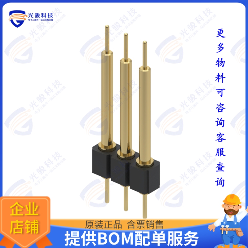 342-10-103-00-593000 连接器CONN HDR DIP POST 3POS GOLD