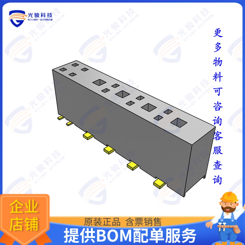 HPFC-102-02-L-D-04-LC 连接器.100  SIGNAL/POWER COMBO SOCKET