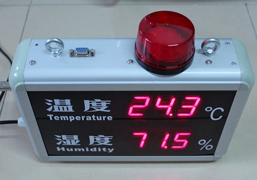 深圳擂彩工业报警温湿度显示屏RC-HT818B银色现货350X260*50MM
