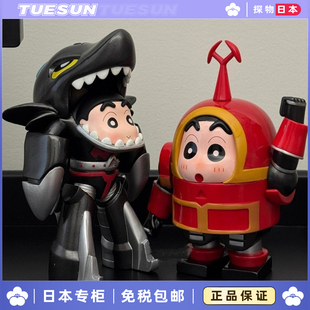 日本蜡笔小新卡布达可爱手办铁甲小宝鲨鱼辣椒摆件玩具生日礼物女