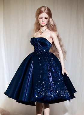 bjd礼服3分4分blythe睹尔新品fr女兵人回声镇特体bedoll娃蓬蓬裙