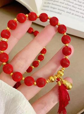 朱砂葫芦手串本命年红灯笼珠