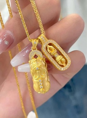 降魔女款貔貅古法项链韦雪同款