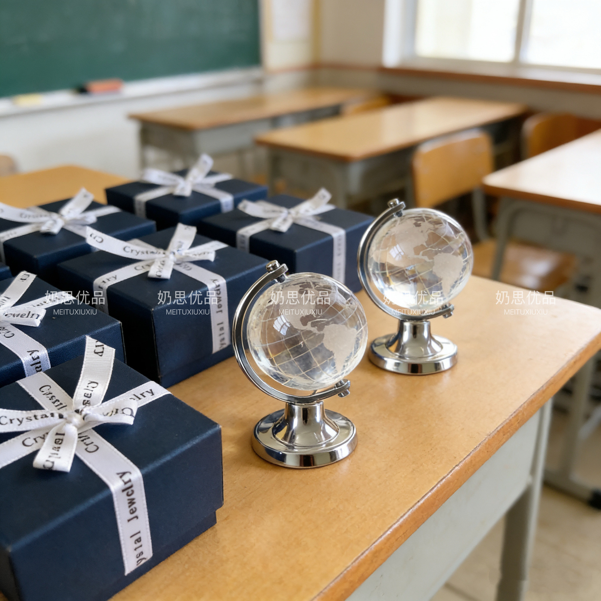 毕业创意礼品迷你地球仪摆件水晶桌面装饰学生送男女朋友生日礼物