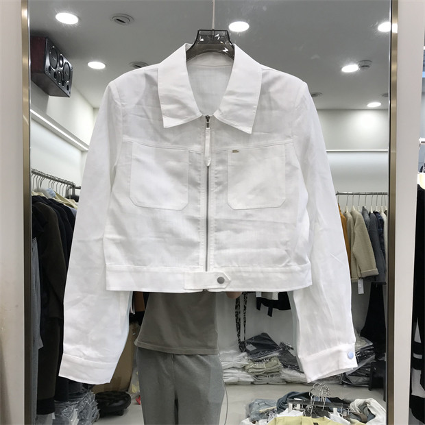 翻领天丝亚麻开衫外套女欧洲站2026春装新款欧货防晒上衣潮66033