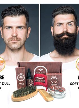 BeardKit浓密胡须蜡育毛油滚轮